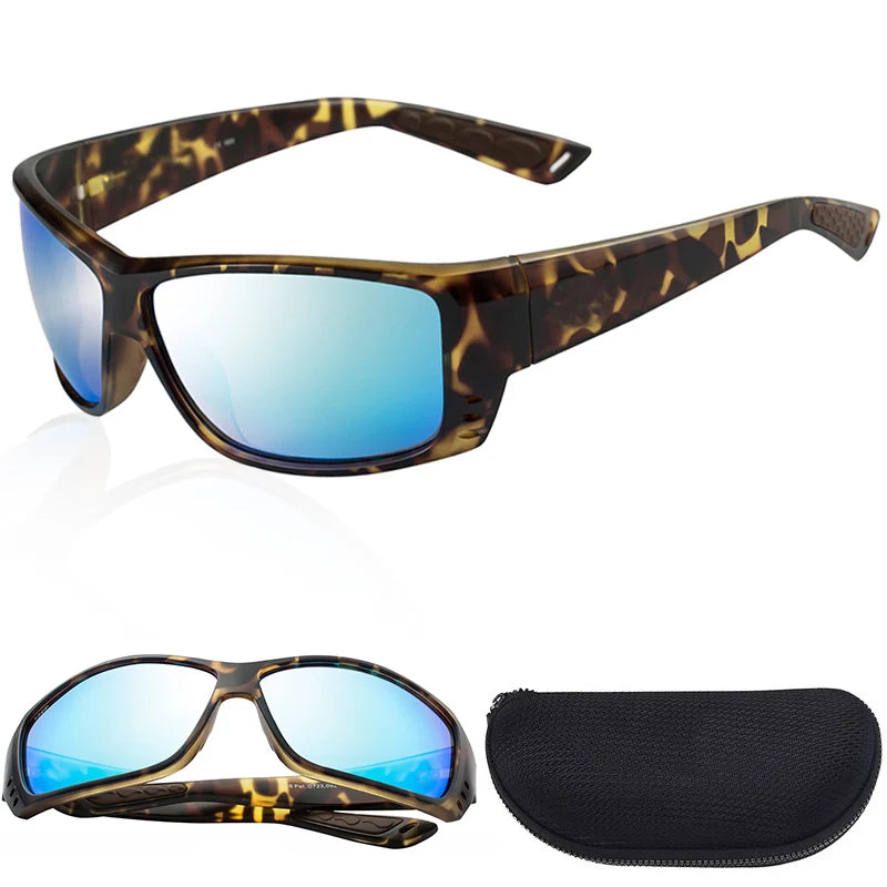 LOR MALE Polarized Sunglasses Men CAT CAY Brand Design Square Driving Sun Glasses