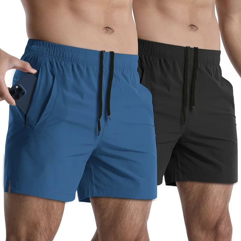 LOR MALE Running Shorts Men Gym Fitness Sport Shorts Quick Dry Workout Training Gym Fitness Jogging Short Pant Summer Training Shorts Men