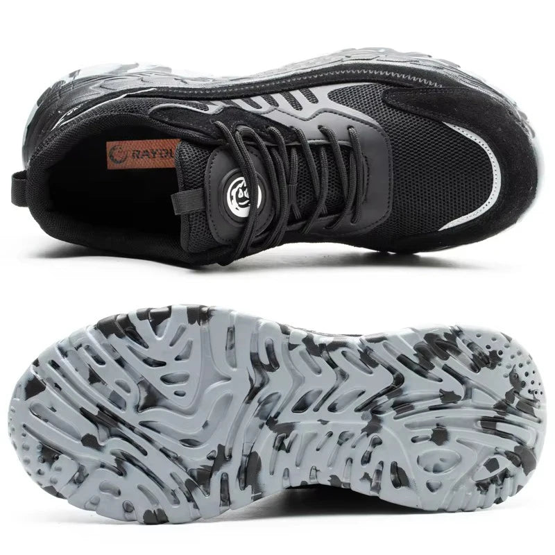 LOR MALE 2026 New Work Boots Safety Steel Toe Shoes Men Boots Anti-Puncture Safety Boots Protective Shoes Sneakers Indestructible Shoes