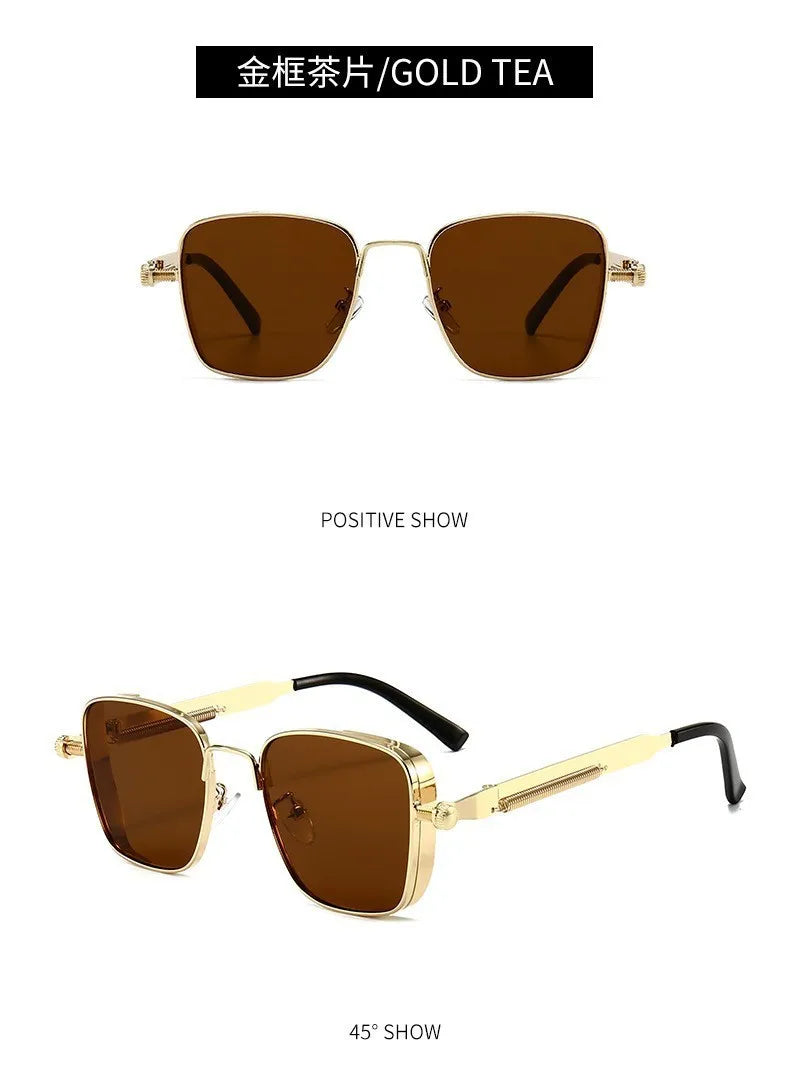 LOR MALE 2025 Polarized Sunglasses Men High End Handsome Driving Special Anti UV High Quality Metal Punk Fashion Trends Sunglasses