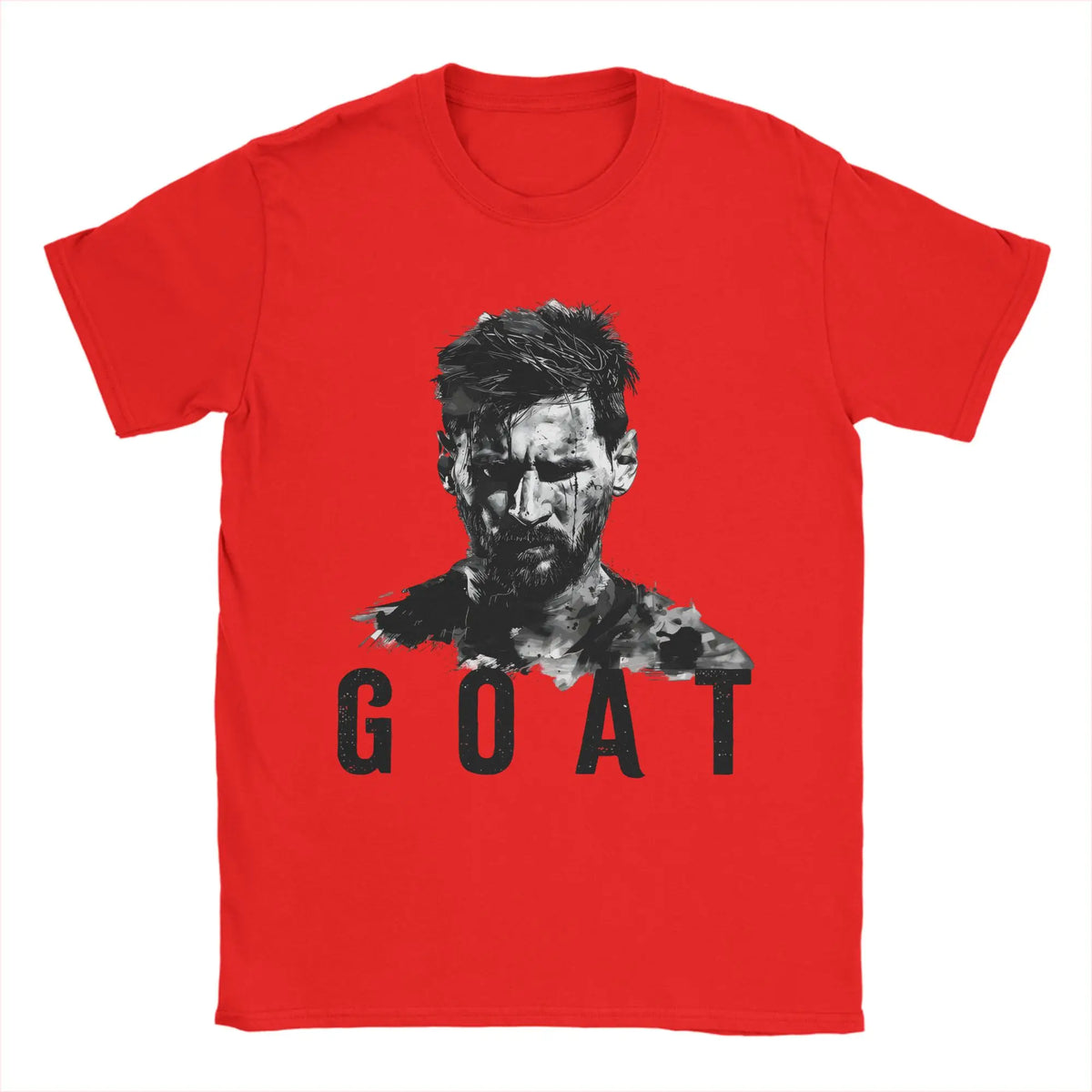 LOR MALE Men T-Shirts Football Messis Leisure Cotton Tee Shirt Short Sleeve  T Shirts Round Neck Clothing Unique