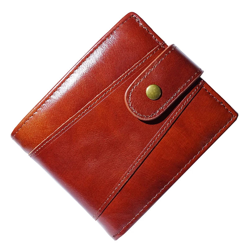 LOR MALE Men's Wallet Rfid Vintage Genuine Leather Wallets for Men Credit Card Holder Purse Money Bag Wallet Man