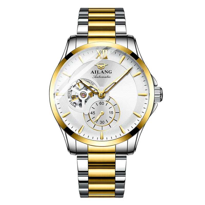 LOR MALE Watches Tourbillon Skeleton Luminous Luxury Mechanical Self Winding Wrist Watc