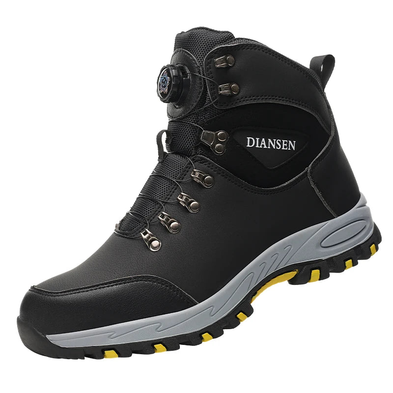LOR MALE Men's Safety Work Boots Indestructible Steel Toe Anti- Smash Resistant Stab Proof Safety Shoes Breathable Slip-Resistant Durable