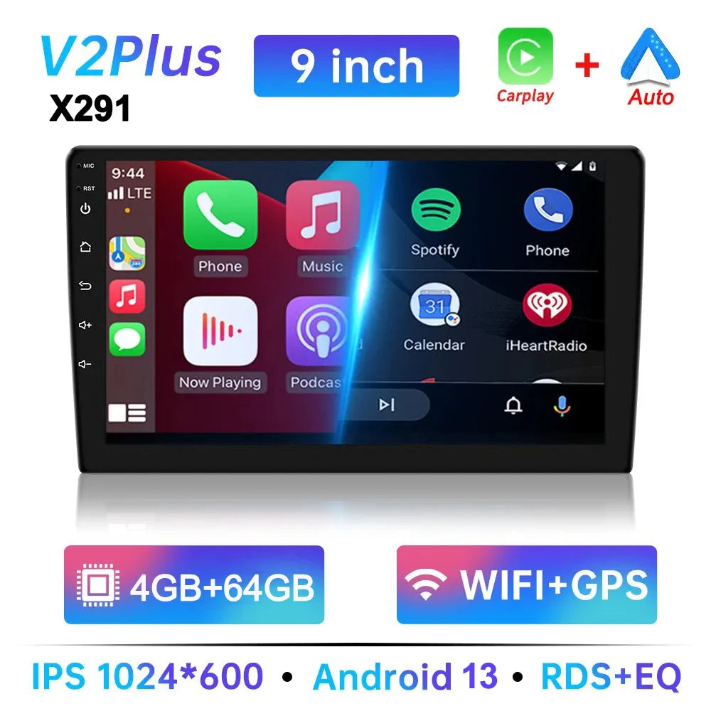 LOR MALE 7/9/10 Inch Universal Android 13 Car Radio 32G/64G Autoradio Android 2 Din Car Radio GPS BT Central Multimedia Smart Car Systems