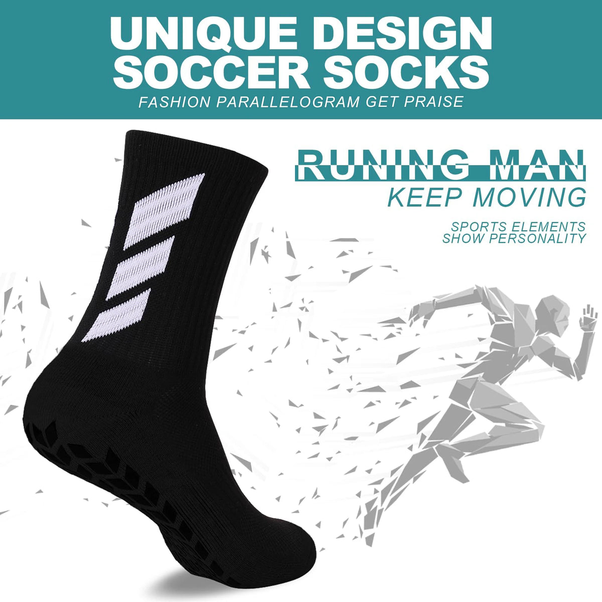 LOR MALE 1 Pair of Socks Football Socks Men's anti Slip Hospital yoga anti Slip Training Sports Socks