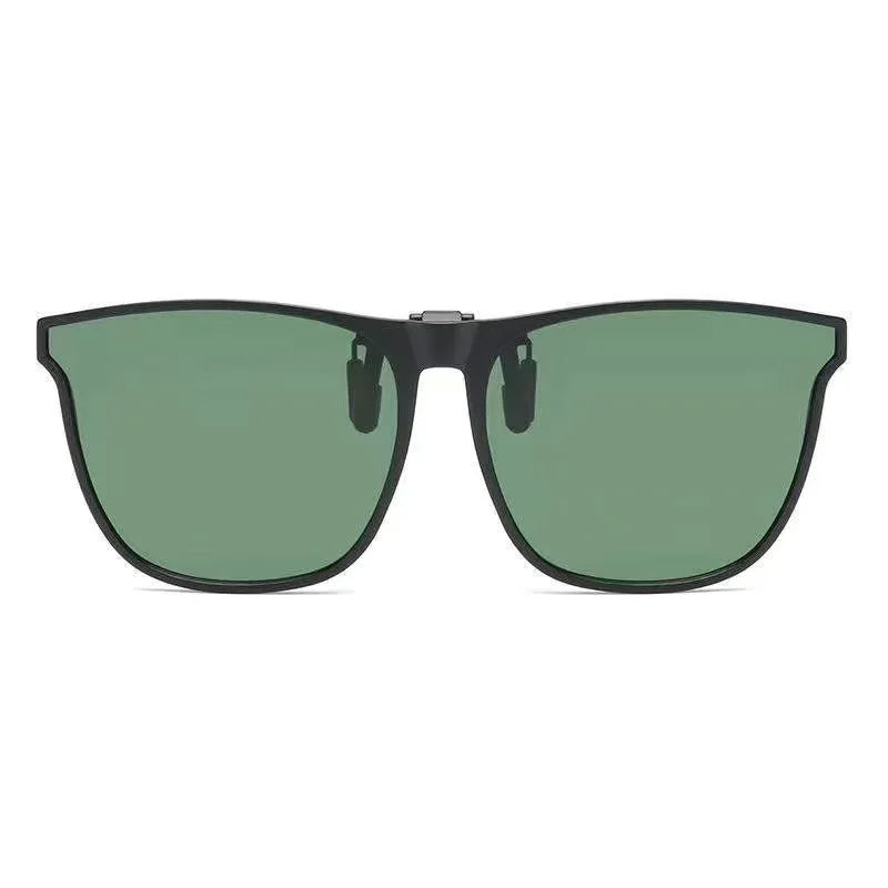 LOR MALE Polarized Clip On Sunglasses Men Car Driver Goggles UV400 Sun Glasses Anti Glare Vintage Square Glasses