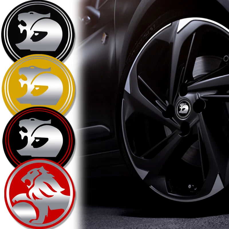 LOR MALE Aluminum 4PC 56mm Logo Badge Car Wheel Center Hub Caps Emblem Stickers For Holden Commodore Captiva Cruze Caprice VZ Accessories