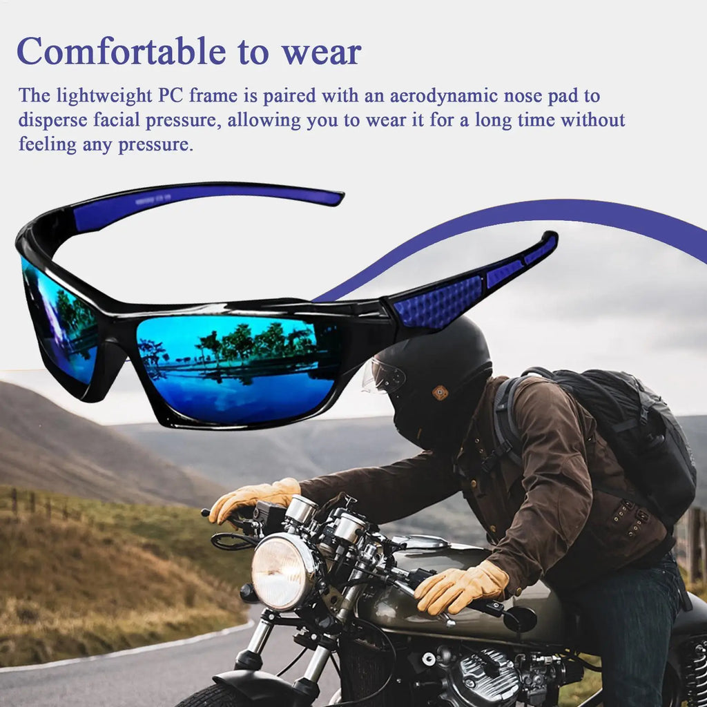 LOR MALE Sports Polarized Sunglasses for Men Lightweight Night Vision Male Shades Cycling Driving Fishing Comfortable Mirror Sunglass