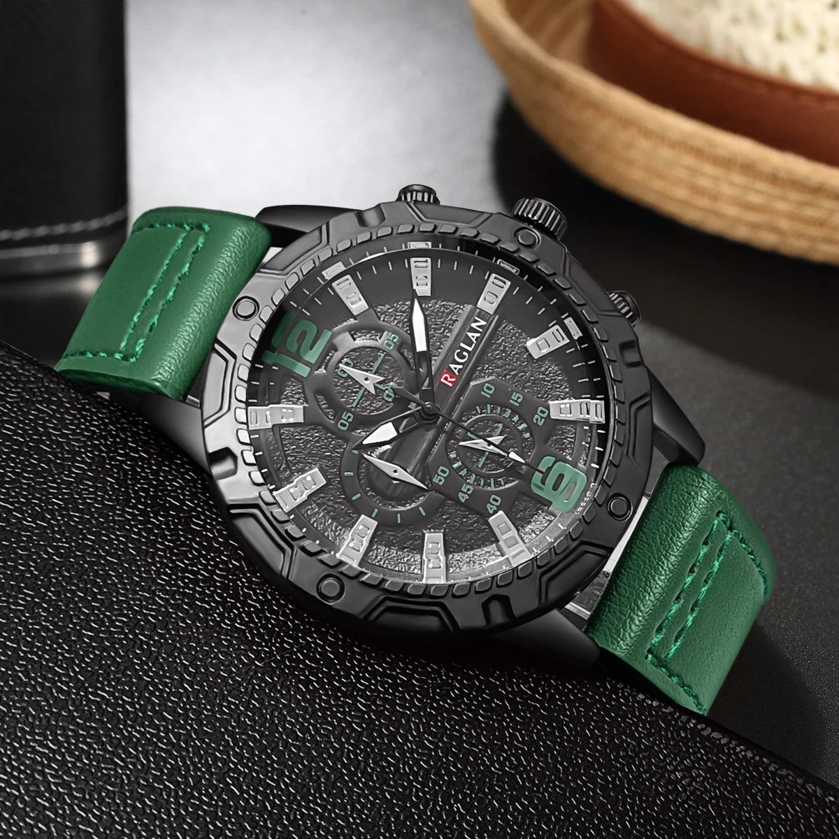 LOR MALE Top Brand Watch Watches Leather Strap Clock Man Wristwatch Gift Relogio