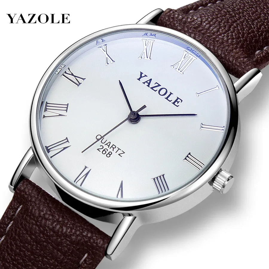 LOR MALE Fashion Wrist Watches for Men Top Brand Analog Men's Quartz Watches Leather Band Casual Business Men Watches Relogio Masculino