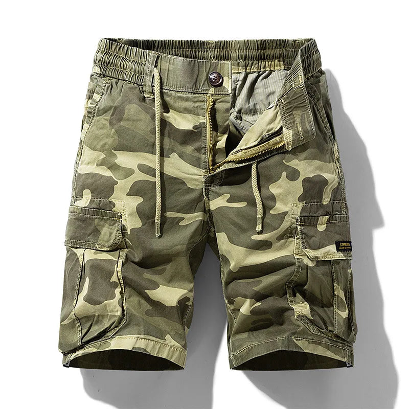 LOR MALE Men Shorts 2023 Plaid Beach Shorts Casual Camo Camouflage Shorts Military