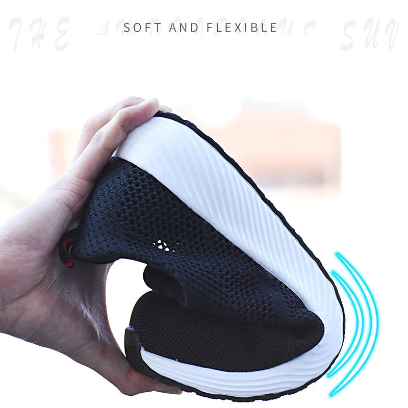 LOR MALE Indestructible Mining Boots Steel Toe Safety Shoes Men Lightweight Work Shoes Sneakers Anti-Smash Anti-Puncture Functional Shoes