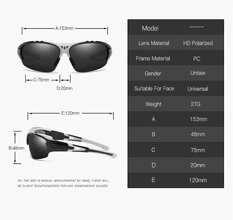 LOR MALE Polarized Sunglasses Men Women Sports Sunglasses Goggles Cycling Glasses Outdoor Sports Motorcycle Running Fishing