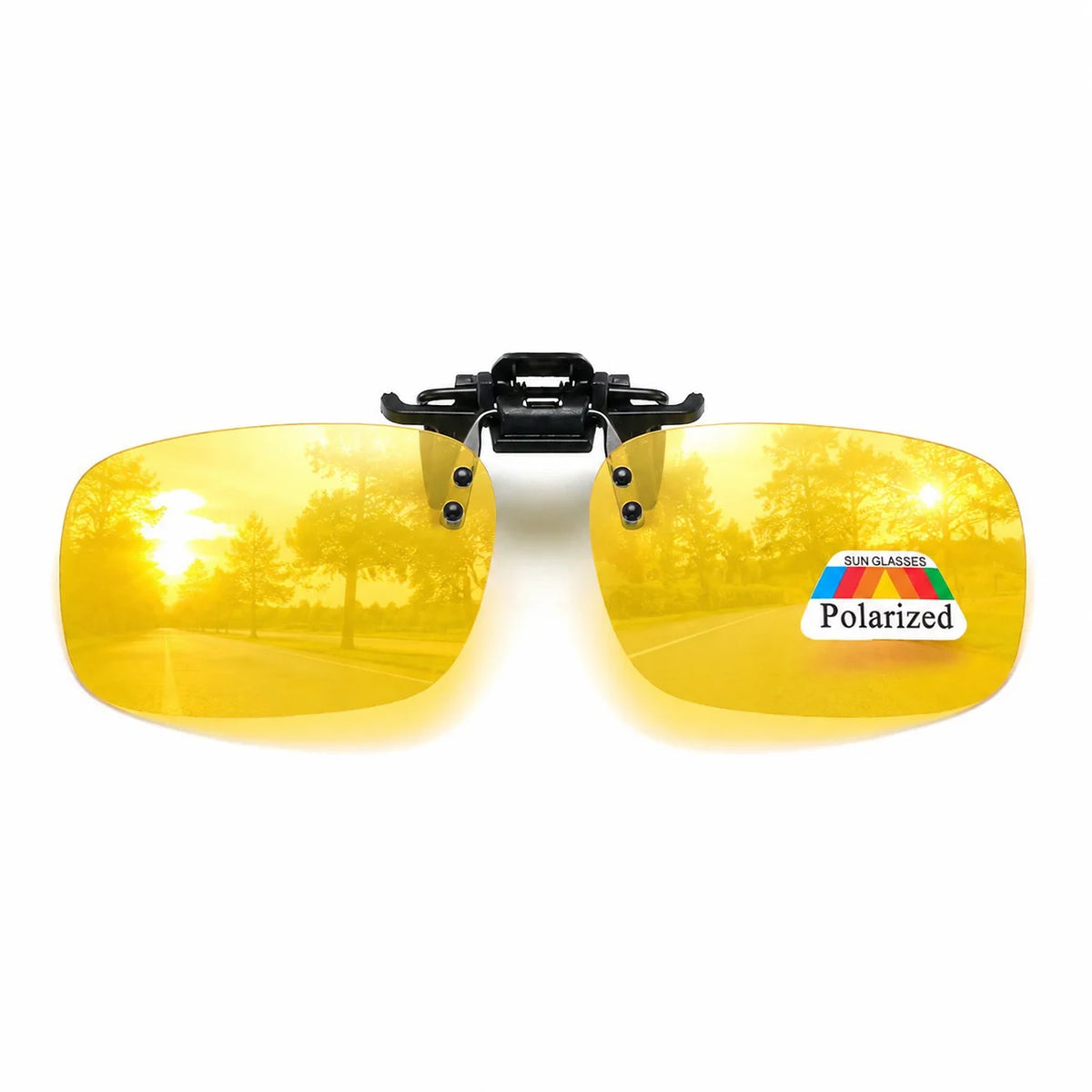 LOR MALE Polarized Clip On Sunglasses for Men Women Sports Fishing Driving Hiking Fit Over Prescription Glasses