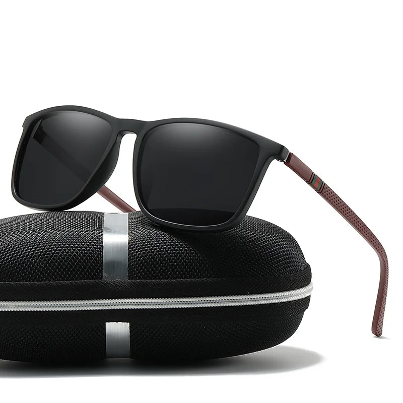 LOR MALE Sports Sunglasses for Men Polarized Comfortable Wear Square Sun Glasses Male Light Weight Eyewear Accessory with Origina UV400