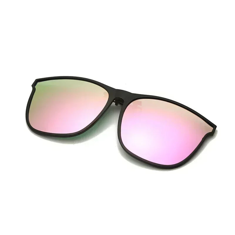 LOR MALE Polarized Clip On Sunglasses Men Photochromic Car Driver Goggles Night Vision Glasses Anti Glare Vintage Square Eyewear