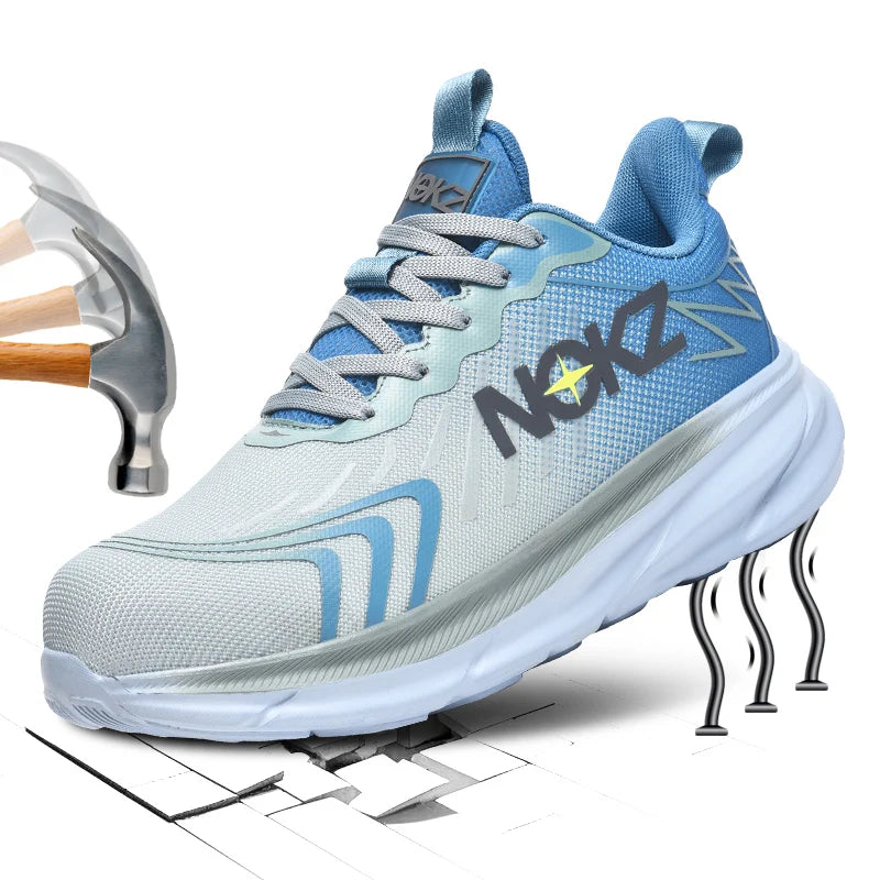 LOR MALE New Safety Boots Men Work Sneakers Indestructible Shoes Steel Toe Protective Boots Anti-smash Anti-puncture Work Safety Shoes