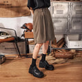LOR MALE Loose Straight Leg Five Quarter Pants for Men in Summer, Loose and Versatile, Wide Leg Casual