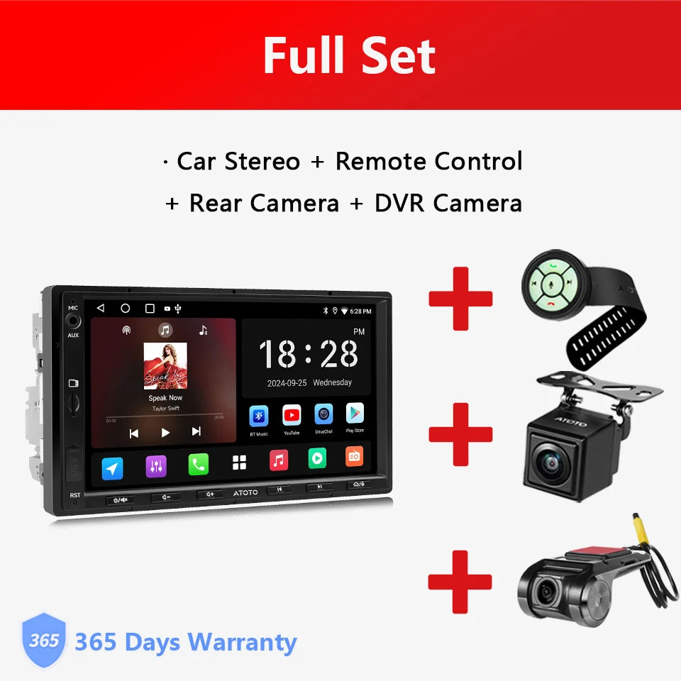 LOR MALE ATOTO 7 inch Double 2 Din Stereo Receiver Smart Car Systems Android Car Radio Automotive Multimedia Carplay Screen 2Din A5 A5L