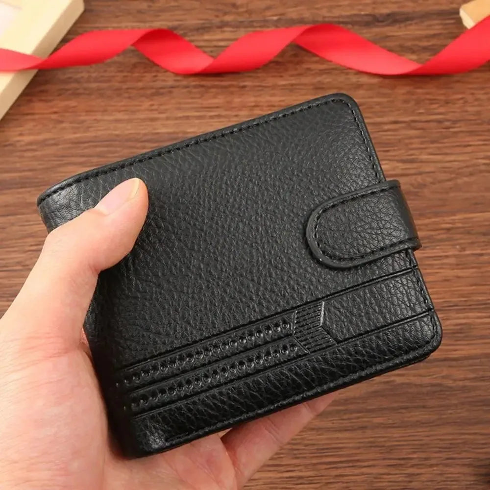 LOR MALE Men Wallets Leather Zipper Purse Man Business Casual Slim Card Horders Quality Male Short Multi-card Wallet Coin Pocket Purse