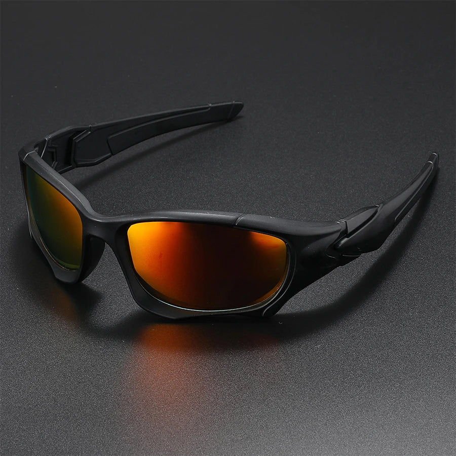 LOR MALE Outdoor Sports Polarized Sunglasses Men Curve Cutting Frame Stress-Resistant Lens Shield Sun Glasses Wome