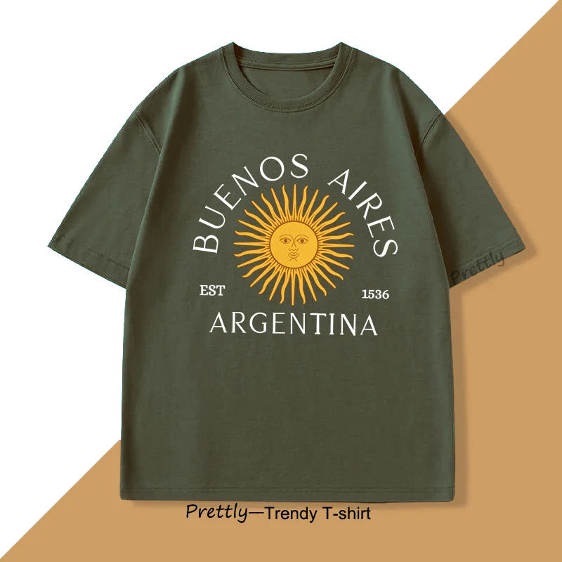 Argentina T Shirt Women Men Argentinian T-shirt Argentine Flag Print Men T-Shirts Cotton Short Sleeve Tee Summer Oversized Tops
