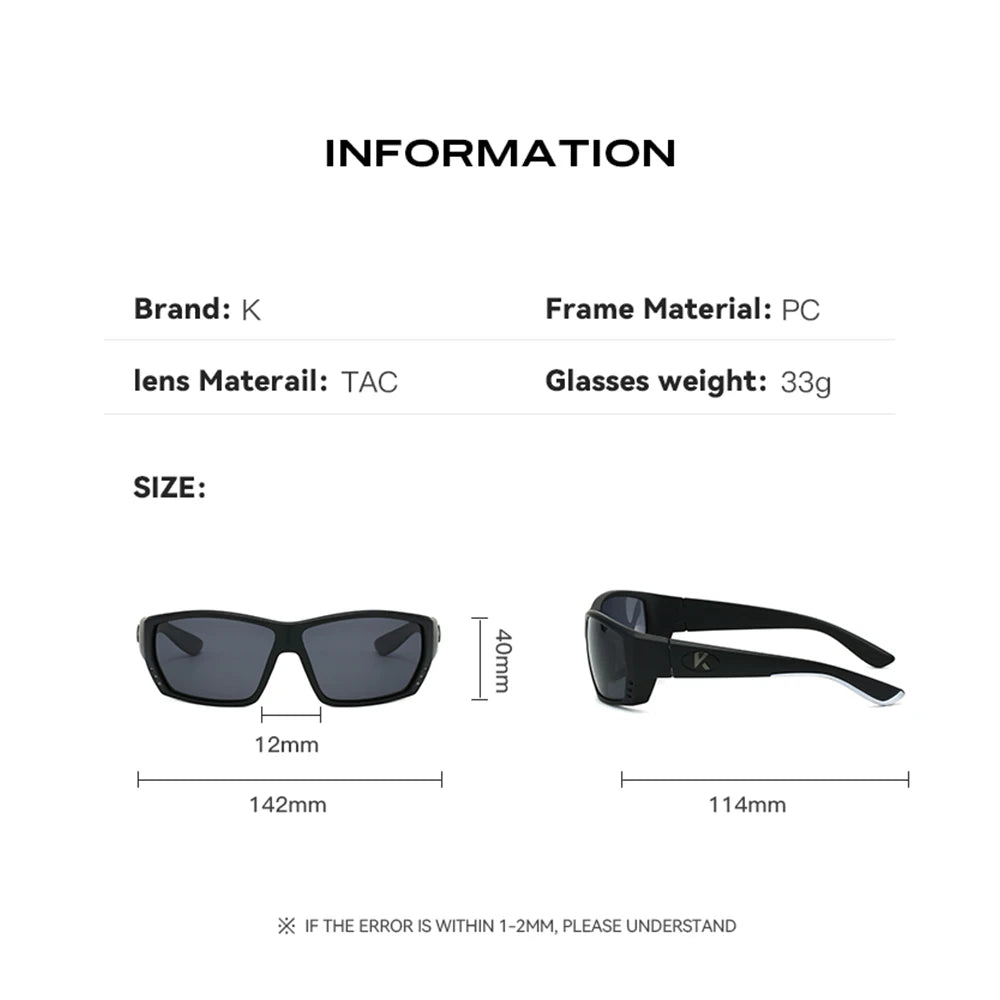 LOR MALE Polarized Sunglasses Men Comprehensive Protection Sun Glasses Comfortable Lightweight Frame Sport Eyeglasses for Driving Fishing