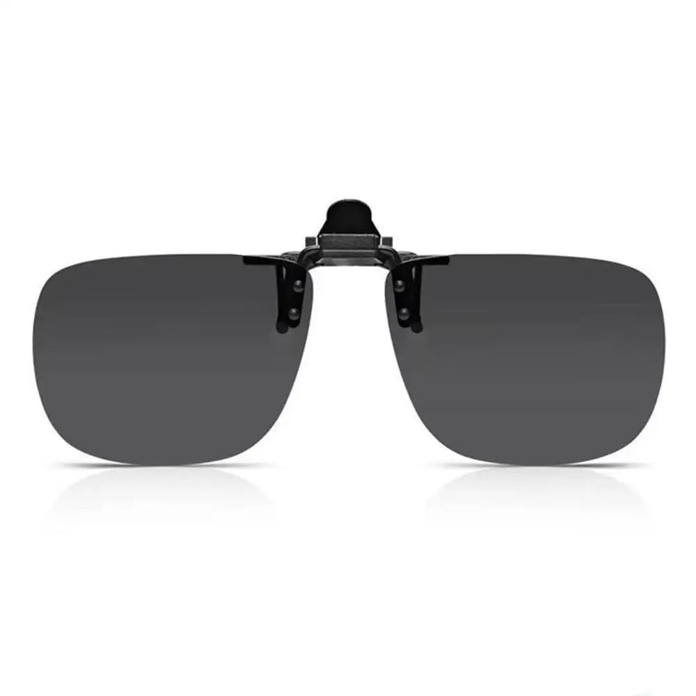LOR MALE Polarized Sunglasses Men Clip On Yellow Lenses Night Vision Rimless Rectangle Sun Glasses Anti-glare UV400 Goggles 2026 Eyepiece