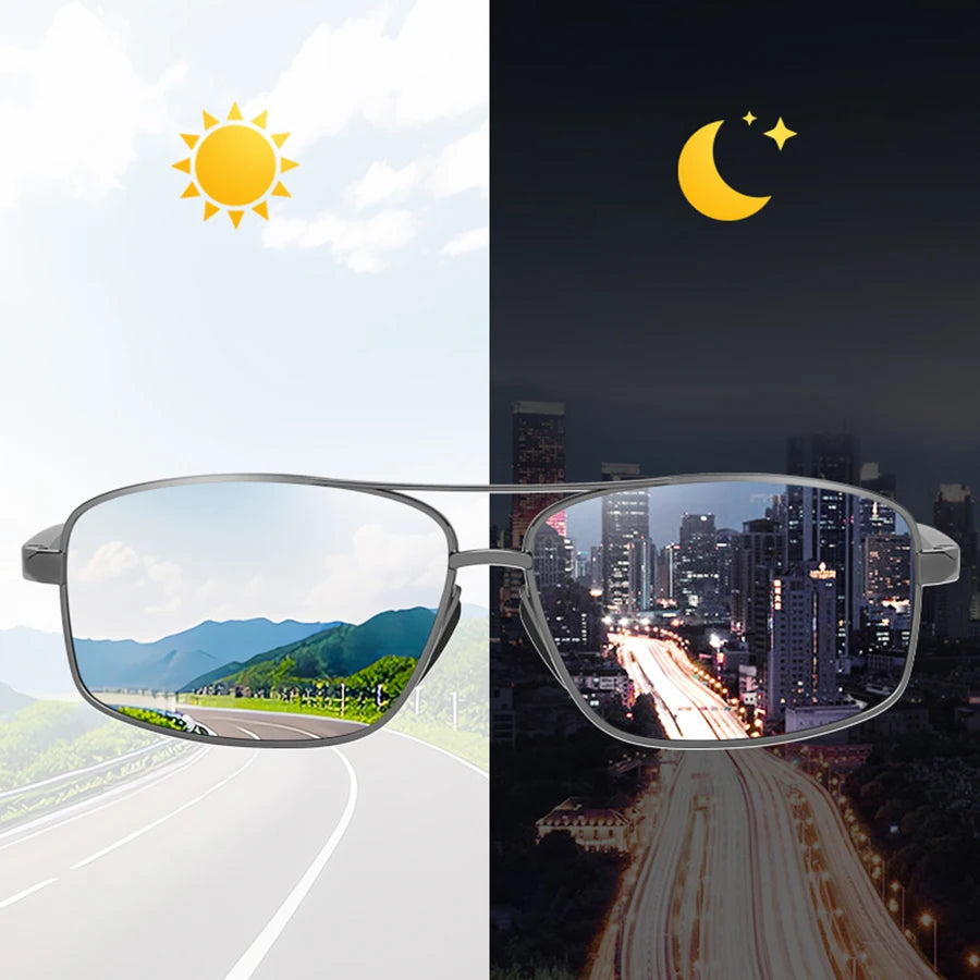 LOR MALE Photochromic Polarized Sports Vintage Sunglasses Men Women Fishing Cycling Driving Mountaineering Chameleon Sun Glasses