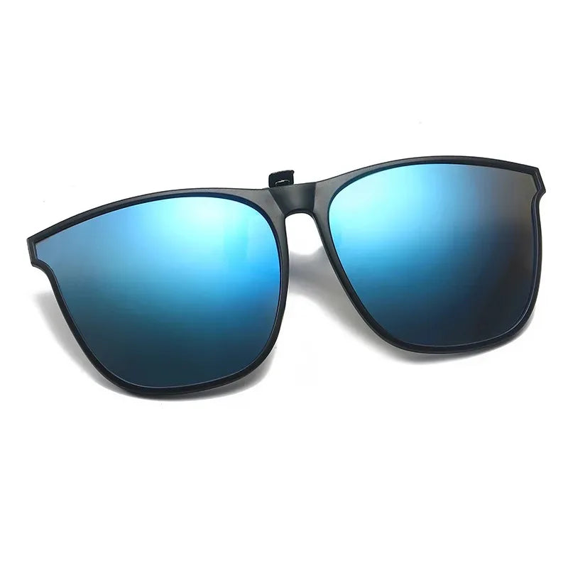 LOR MALE Polarized Clip On Sunglasses Men Car Driver Goggles UV400 Sun Glasses Anti Glare Vintage Square Glasses