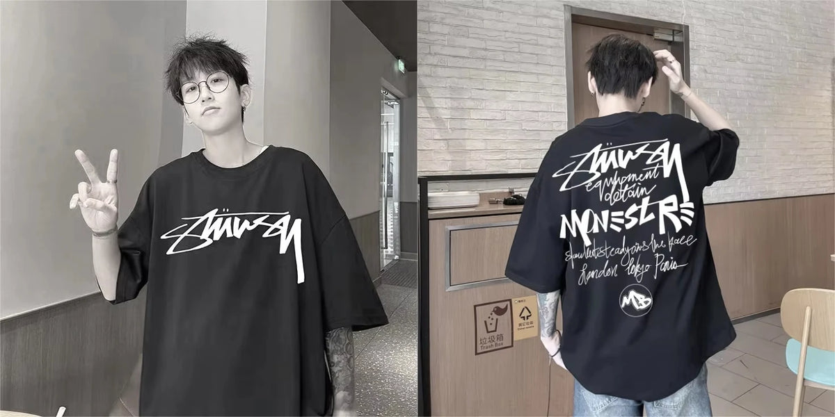 LOR MALE Men's T-shirt Fashion Style Trend Short-sleeve T-shirt 2026 Summer New Printed Versatile Casual T Shirt Men and women