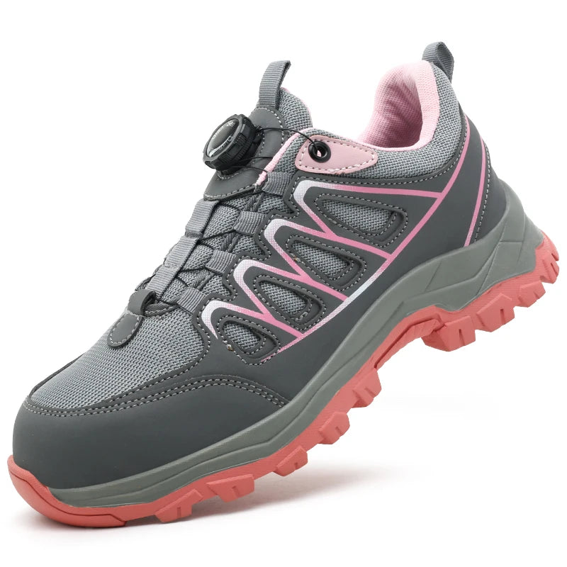 LOR MALE Safety Boots Womens Steel Toe Cap Shoes Casual Walking Wear-resisting Anti-Puncture Work Shoes Indestructible Anti-smash Shoes