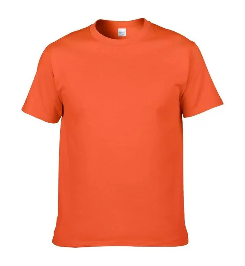 LOR MALE Men's T-shirt - 100% Pure Cotton, Round-Neck, Short-Sleeved, High-Quality, Loose-Fitting, Casual, Solid Color, Custom Printed An