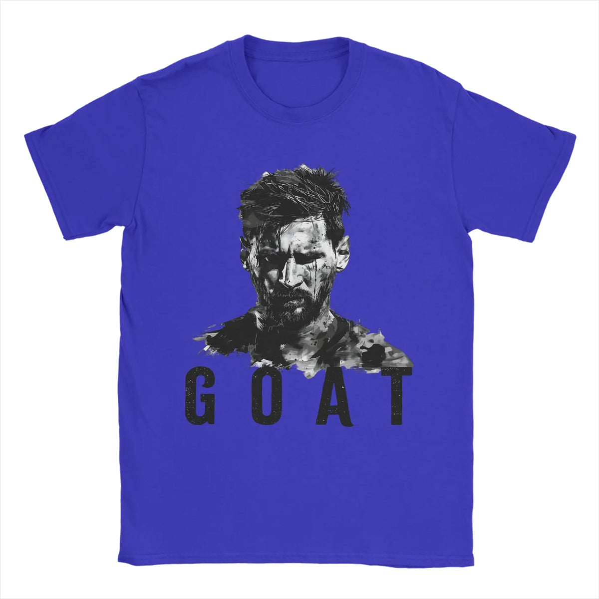 LOR MALE Men T-Shirts Football Messis Leisure Cotton Tee Shirt Short Sleeve  T Shirts Round Neck Clothing Unique