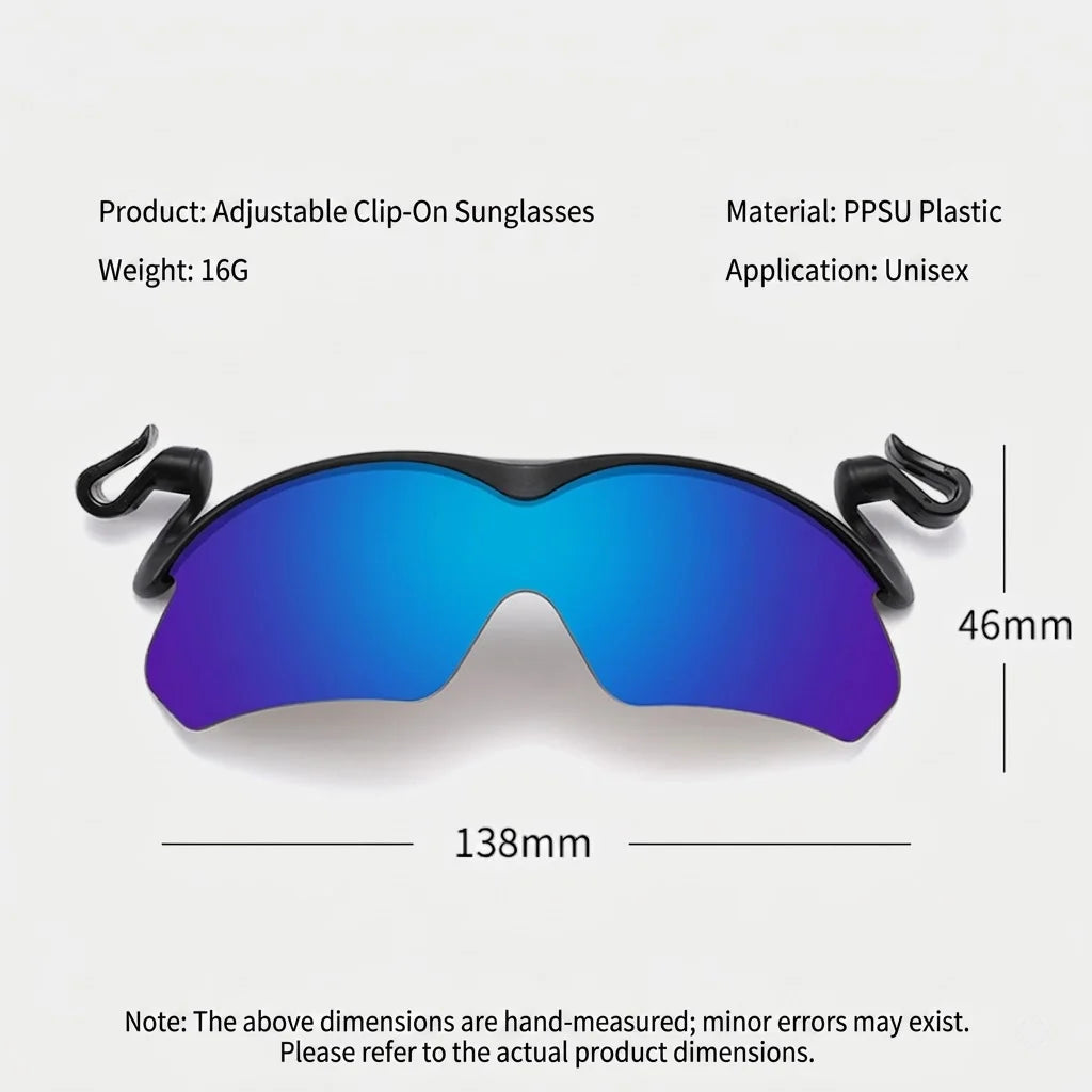 LOR MALE Polarized Clip On Sunglasses For Baseball Cap Men Women Adjustable Lens Angle Sports Cycling Driving Sun Glasses Eyewear Shades