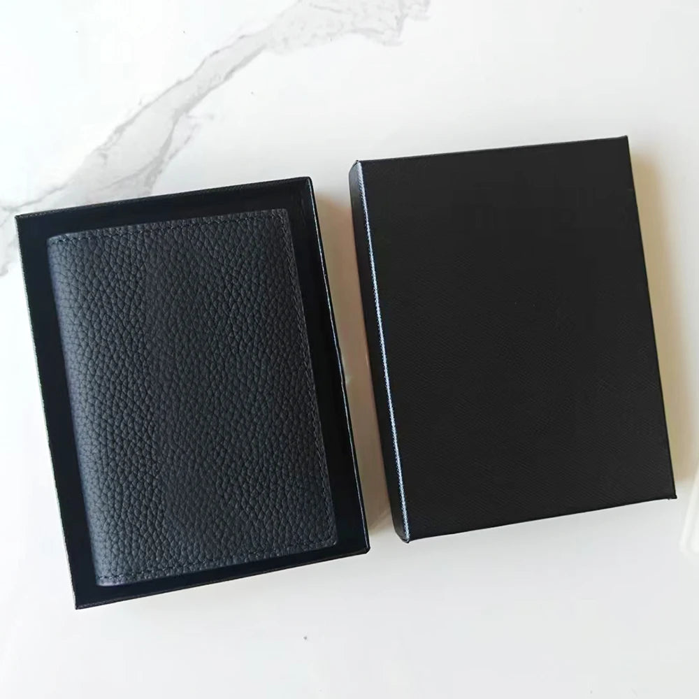 LOR MALE Custom Name Luxury Men Waalet Genuine Leather Personalize Initials Mini Women Walle