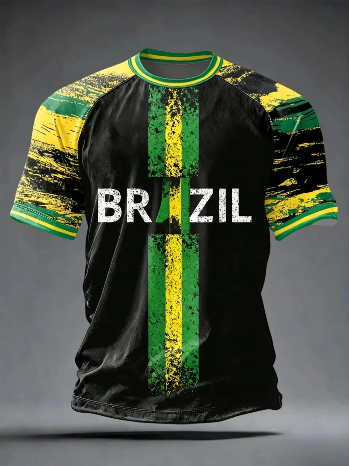 2026 Summer New Brazil Football Jerseys For Men Classic God Brazil Short Sleeve Tees Casual O-neck Short Sleeve T-shirt Tops