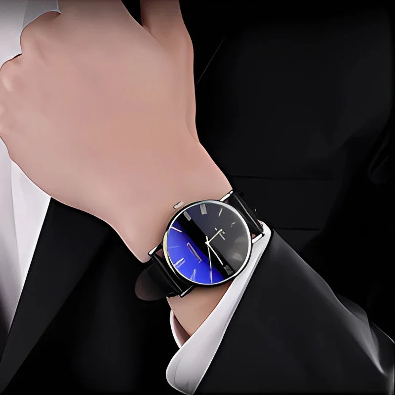 LOR MALE Fashion Wrist Watches for Men Top Brand Analog Men's Quartz Watches Leather Band Casual Business Men Watches Relogio Masculino