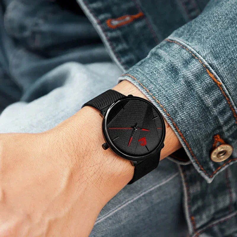 LOR MALE reloj hombre Watches 2023 Minimalist Ultra-thin Watch Simple Men Business Quar