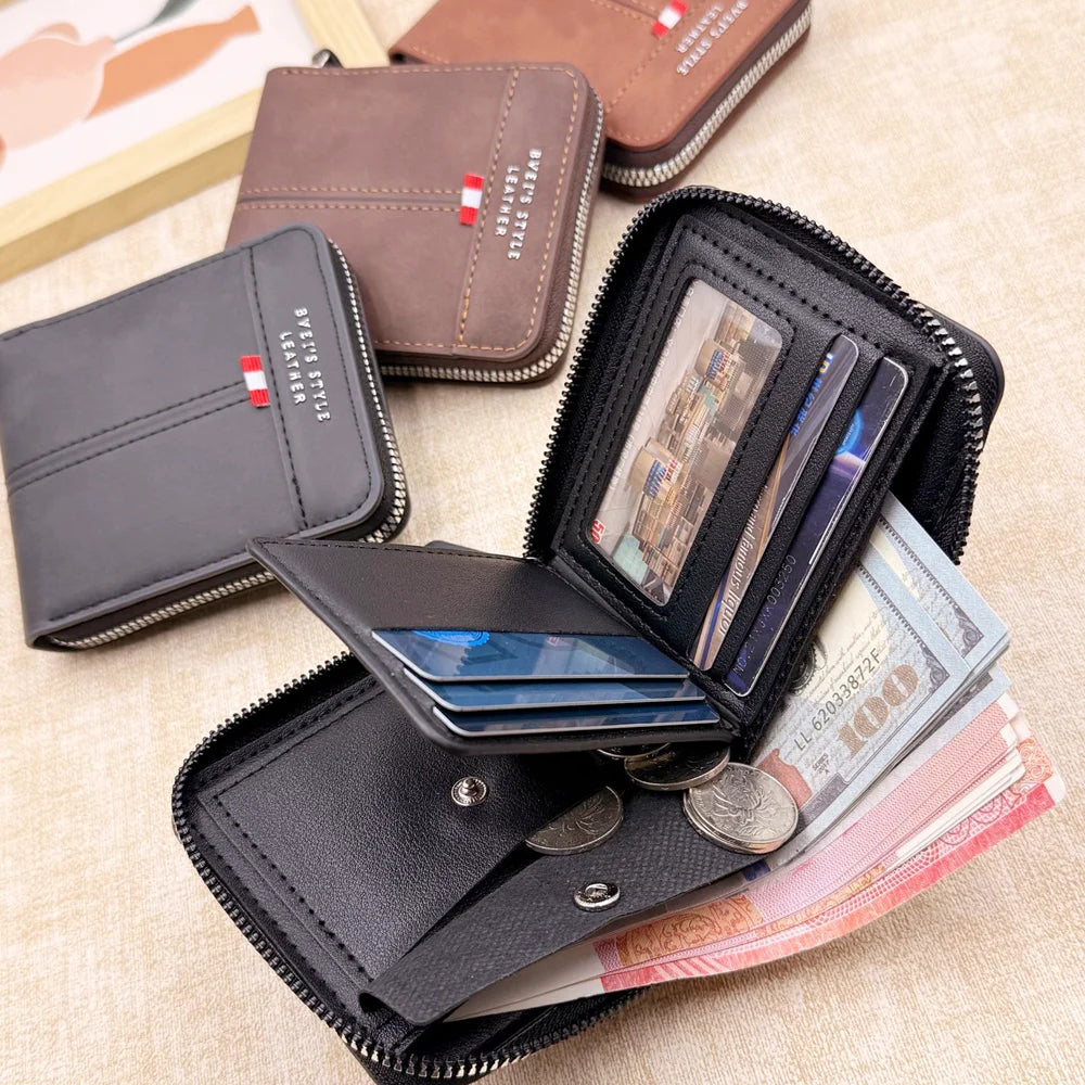 LOR MALE Wallet, Stylish Business Wallet Large Capacity with Multiple Card Slots and