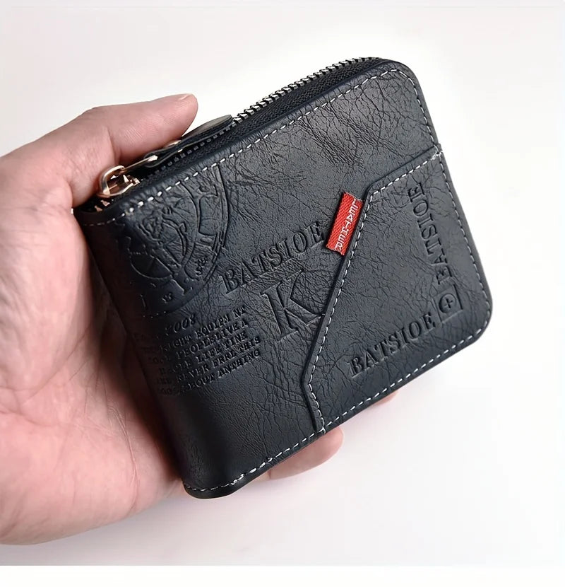 LOR MALE Zip-Around Wallet – Card, Cash & Coin Holder