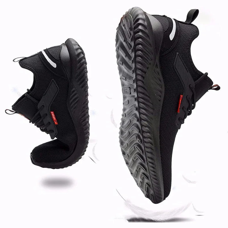 LOR MALE Work Safety Boots Men Shoes Steel Toe Anti-Smashing Indestructible Steel Toe Cap Puncture-Proof Boots Lightweight Women Sneakers