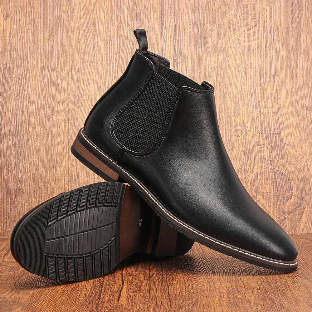 LOR MALE Comfortable Chelsea Boots for Men Fashionable Leather Footwear 2025 Brand Men's Boots