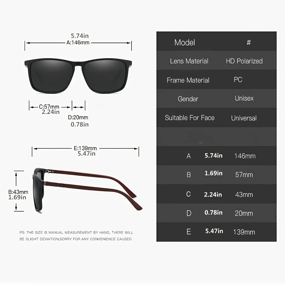 LOR MALE Sports Sunglasses for Men Polarized Comfortable Wear Square Sun Glasses Male Light Weight Eyewear Accessory with Origina UV400