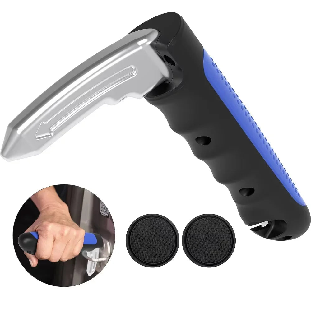 LOR MALE 2 in 1 Multifunction Car Door Assist Handle Vehicle Support Handles Window Breaker Portable Automotive Car Handle Assist
