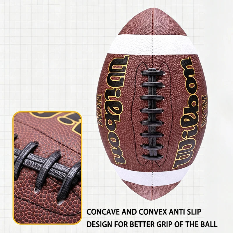 American Football PU Leather Non‑Slip Rugby Ball Size3/6/9 for Kids Youth Adult Match Training Outdoor Sports Game Practice Ball