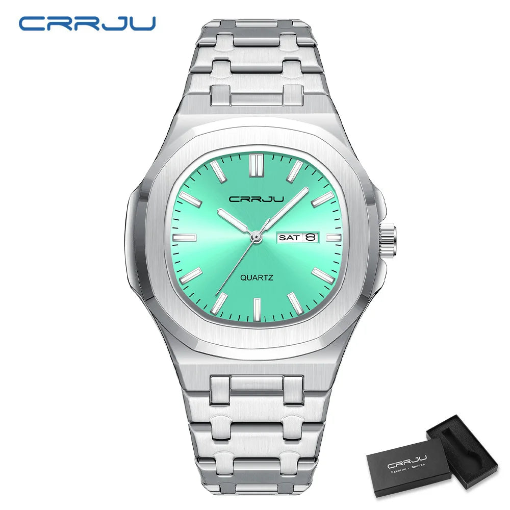 LOR MALE Watches Analog Quartz Wristwatch Luxury Casual Business Watch Waterproof Stain 3