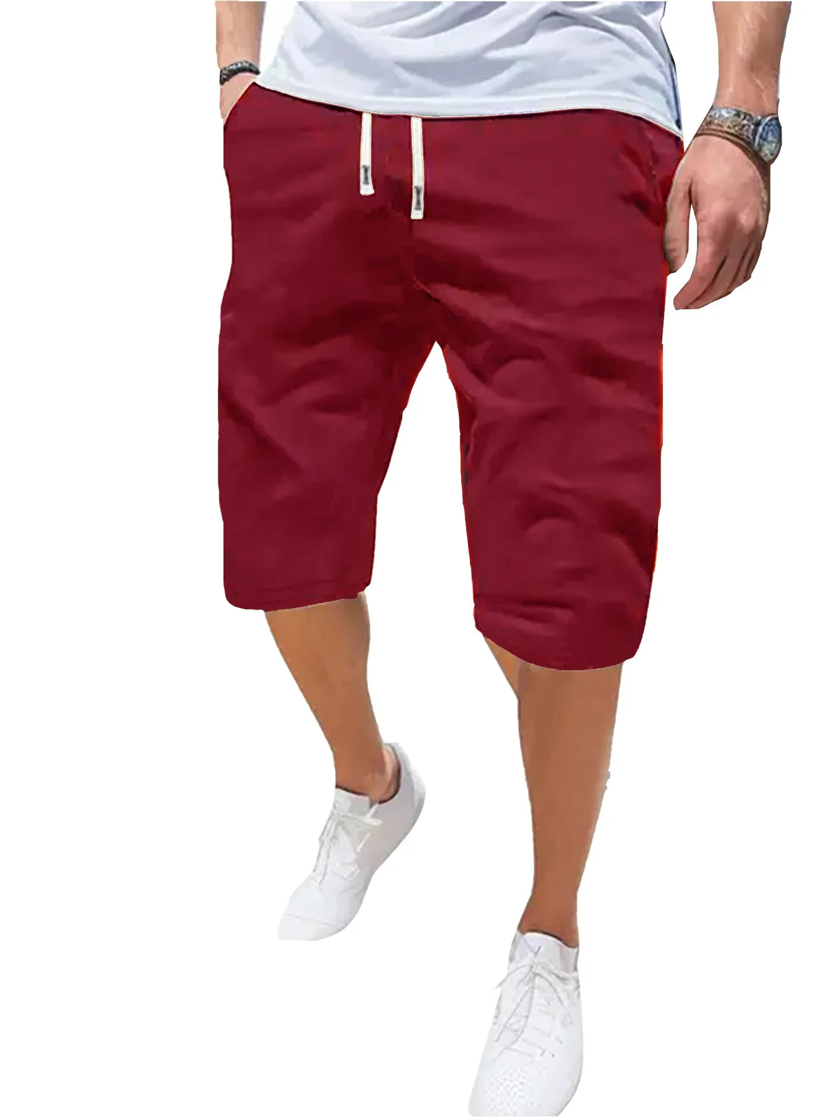 LOR MALE Men's Sports Shorts Breathable Thin Loose Casual Shorts Fashion Beach Comfortable Five Pants Outdoor Running Fitness Short Pants