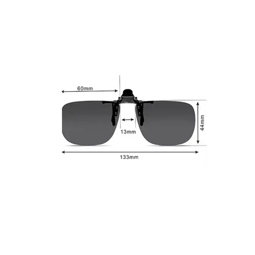LOR MALE Polarized Sunglasses Men Clip On Yellow Lenses Night Vision Rimless Rectangle Sun Glasses Anti-glare UV400 Goggles 2026 Eyepiece